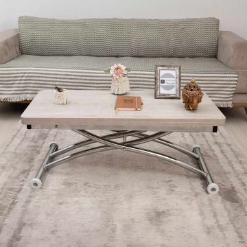 Masuta de cafea, Hanah Home, Mini Juppo Ext, MDF, Lisabona / Chrome