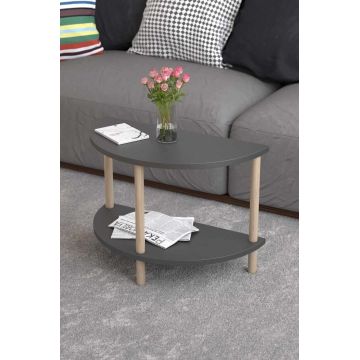 Masuta de cafea, Hanah Home, Peka-0007, 60x42x30 cm, PAL, Antracit