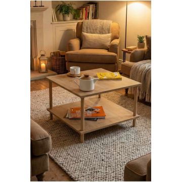 Masuta de cafea, Hanah Home, Peka-0049, 60x42.5x60 cm, PAL, Maro