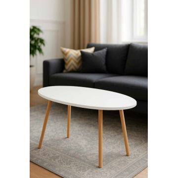 Masuta de cafea, Hanah Home, Peka-126, 90x60x50 cm, PAL, Alb