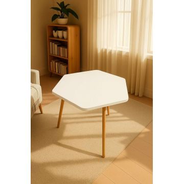 Masuta de cafea, Hanah Home, Peka-146, PAL, Alb