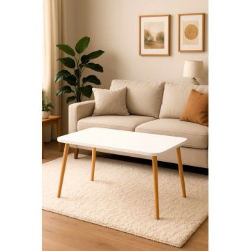 Masuta de cafea, Hanah Home, Peka147P, 90x55x50 cm, PAL, Alb