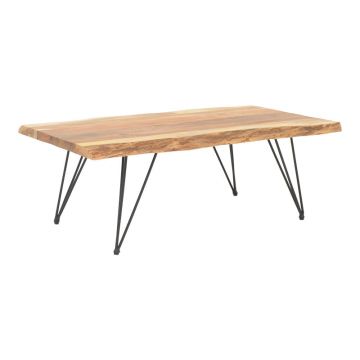 Masuta de cafea lemn masiv acacia de gradina Miles Boho, Natural, 115x69x41 cm - Natur