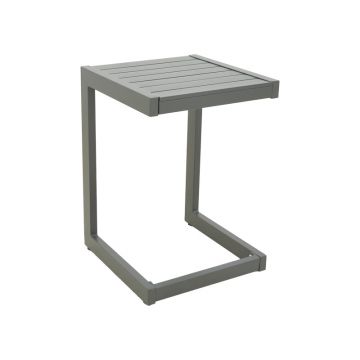 Masuta de exterior Aether din aluminiu, Alb - Antracit, 38x37x53 cm - Antracit
