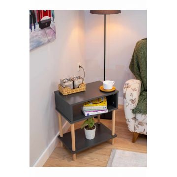 Masuta, Hanah Home, Pk-2001, 45x60x30 cm, PAL, Antracit