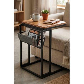 Masuta, Hanah Home, Pk9114, 45x64x45 cm, PAL, Nuc / Negru