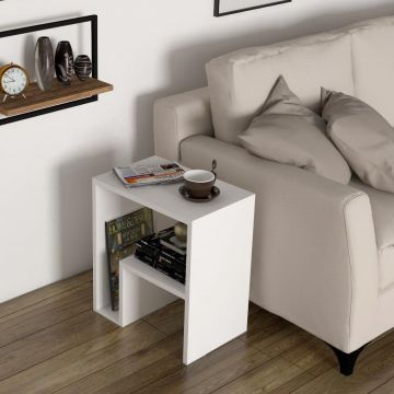 Masuta lateral Yepa, Alb, 30x52x45 cm - Alb