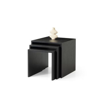 Masute (3 Pieces), Hanah Home, Flexibilitate, PAL, Negru