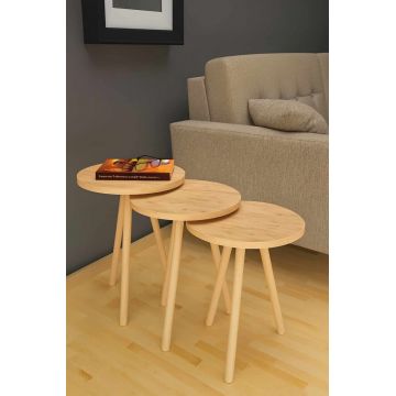Masute (3 Pieces), Hanah Home, Sensibil-152, PAL, Maro