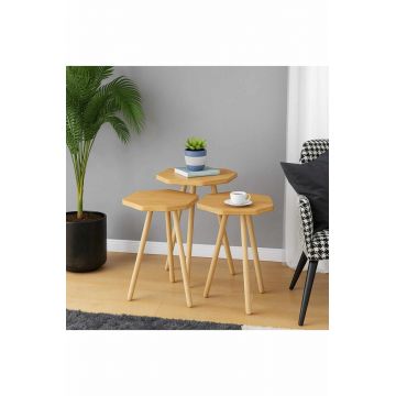 Masute (3 Pieces), Hanah Home, Sensibil-155, PAL, Pin
