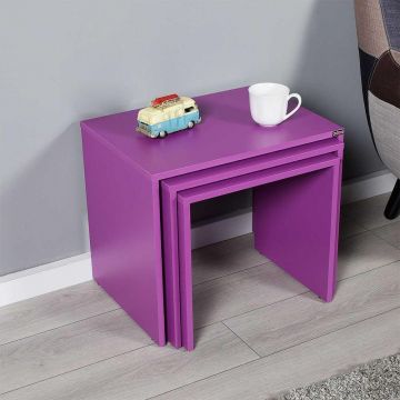 Set 3 Masute Cafea Zigon SHP-103-PP-1 Home Collection®, 55x47x40 cm - Mov