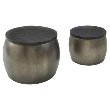 Set Măsuțe De Cafea din lemn, 55/55/45 cm