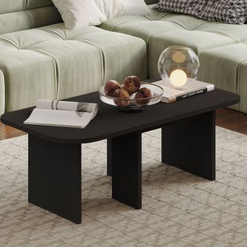 Set masute de cafea, Hanah Home, Iris, PAL, Negru
