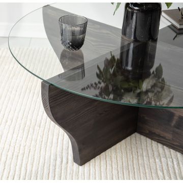 Măsuță de cafea Amphora, Diverse culori, Diverse dimensiuni - Antracit / 92x92x36 cm