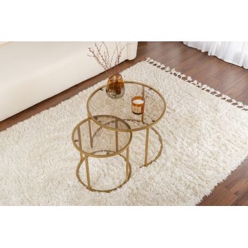 Măsuță de cafea Aurum - 60, 42, Diverse culori, Diverse dimensiuni - Auriu - Bronz / 42x42x39 cm