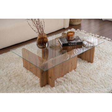 Măsuță de cafea Flavio, Diverse culori, 105x65x30 cm - Pin atlantic