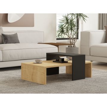Măsuță de cafea Glow, Diverse culori, 80x50x32 cm - Sapphire - Antracit