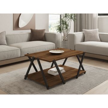 Măsuță de cafea Lara, Diverse culori, 94x64x41 cm - Antracit - Nuc