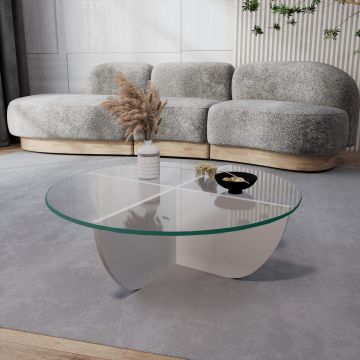 Măsuță de cafea Lily, Diverse culori, Diverse configurații, Diverse dimensiuni - Alb / Standard / 90x90x30 cm