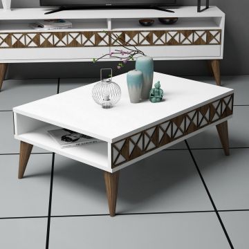Măsuță de cafea Line, Diverse culori, 90x60x35 cm - Alb