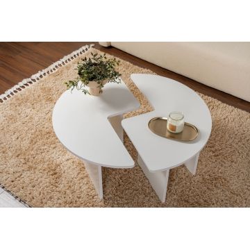 Măsuță de cafea Moira, Diverse culori - Natural white
