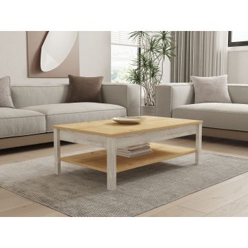 Măsuță de cafea Moli, Sapphire - Alb, 100x60x35 cm - Albastru - Alb