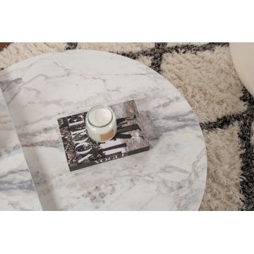 Măsuță de cafea Orion, Diverse culori, 90x60x30 cm - Freesia marble