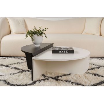 Măsuță de cafea Orion, Diverse culori, 90x60x30 cm - Wood white - Wood black