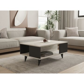 Măsuță de cafea Seda, Diverse culori, 90x60x40 cm - Alb - Negru