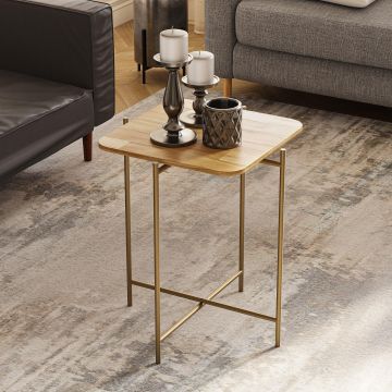 Măsuță de cafea SHB-005-A, Aur, 46x56x46 cm - Auriu