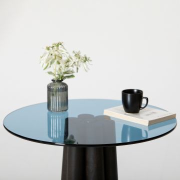 Măsuță de cafea Thales, Diverse culori, 50x50x50 cm - Negru - Albastru