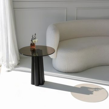 Măsuță de cafea Thales, Diverse culori, 50x50x50 cm - Negru - Bronz