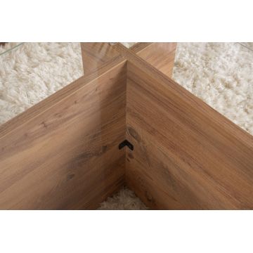 Măsuță de cafea Vetrino, Diverse culori, 105x65x40 cm - Pin atlantic