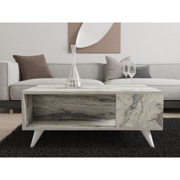 Măsuță de cafea Yuka, Diverse culori, 90x60x40 cm - Freesia marble