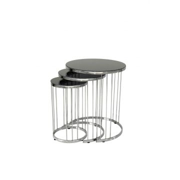 MASUTA DE CAFEA Çubuklu Nesting Table, Aur, 28x46x28 cm - arsiv8