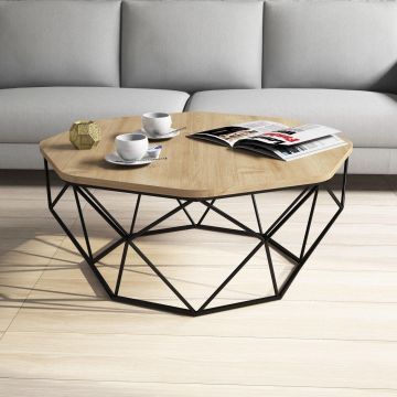 Masuta de cafea Diamond Coffee Table, Stejar, 90x38x90 cm - Stejar