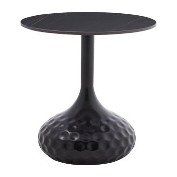Masuta de cafea Fabron piatra sinterizata, negru, 50x50x52 cm - Negru