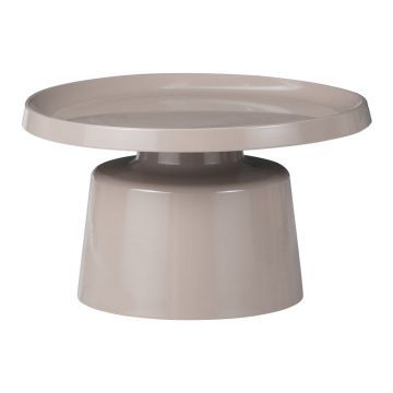 Masuta de cafea Ginoze, Metal, D70x40 cm - Bej