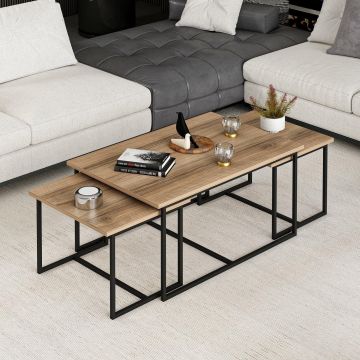 Masuta de Cafea Levada - Walnut, Nuc, 90x42x60 cm - Nuc