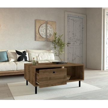 Masuta De Cafea Muslera cu Usa, 100 X 43 X 60 Cm - Nuc
