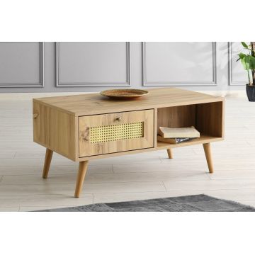 Masuta de cafea Sidyma cu sertar , Stejar, 97 x 45 x 55 cm - Stejar