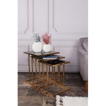 MASUTA DE CAFEA Zen  Nesting Table, Aur, 35x46x35 cm - arsiv3