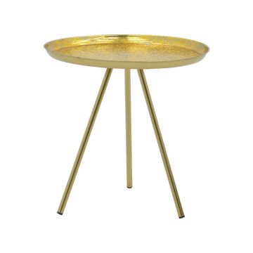 Masuta laterala Jacksie metal, auriu, 51x51x54 cm - Auriu