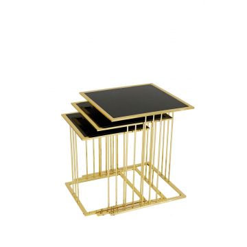 Set Masuta de Cafea Kup Nesting Table, Aur, 37x46x37 cm - arsiv