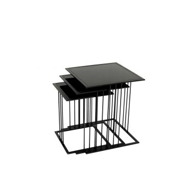 Set Masuta de Cafea Kup Nesting Table, Aur, 37x46x37 cm - Negru