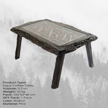 Măsuță de cafea Dguy, Negru, 100x60x46 cm - Negru