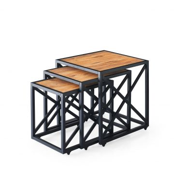 Măsuță de cafea Fly - 9407, Pin, 45x50x53 cm - Natural