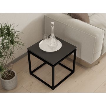 Măsuță de cafea Leylak, Negru, 45x45x46 cm - Negru