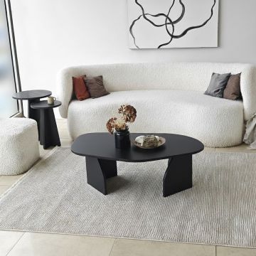 Măsuță de cafea Nova, Diverse culori, 100x60x35 cm - Negru