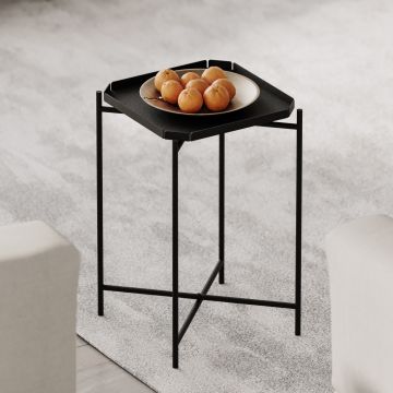 Măsuță de cafea Shb-008, Negru, 46x46x56 cm - Negru